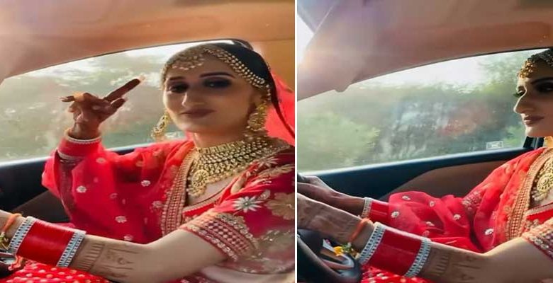 Watch Viral Video: When Desi bride drives to wedding venue
