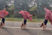 Viral Video: Girl Does a Cartwheel While Wearing a Skirt & High Heels