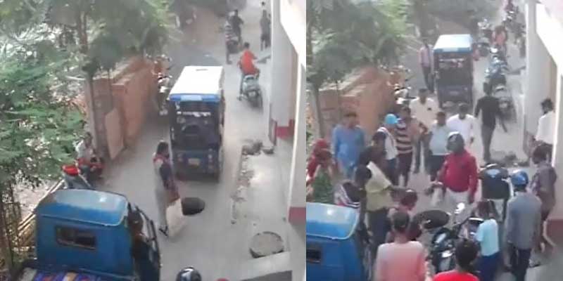 Viral Video: Woman Falls Into Open Manhole While Talking On Phone