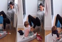 Mother’s Day Viral Video: Mom Born Without Arms Dresses Baby Girl Using Her Feet